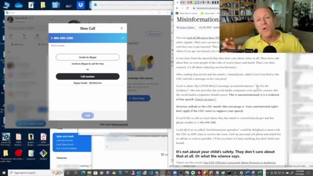 YouTube Deleted Steve Kirsch's Voice Mail to the CDC!