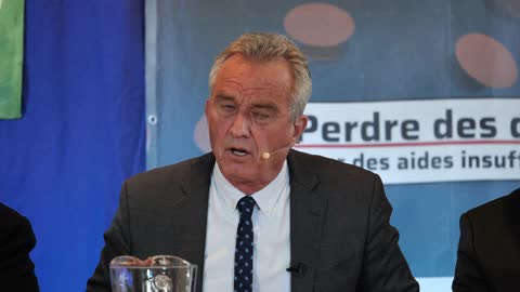 Robert F. Kennedy Jr. at the Press Konferenz from Alletheia in Switzerland