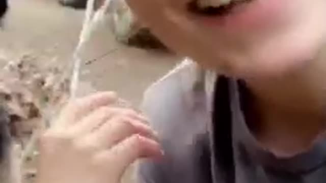 😆Giggling daughter gets slimed by overly happy German Shepherd puppy 🐺