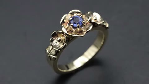 Flower ring out of a coin - how to make jewelry from a coin