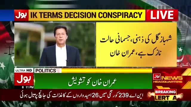 Imran Khan Big Statement - Shahbaz Gill Critical Condition In Jail - Breaking News