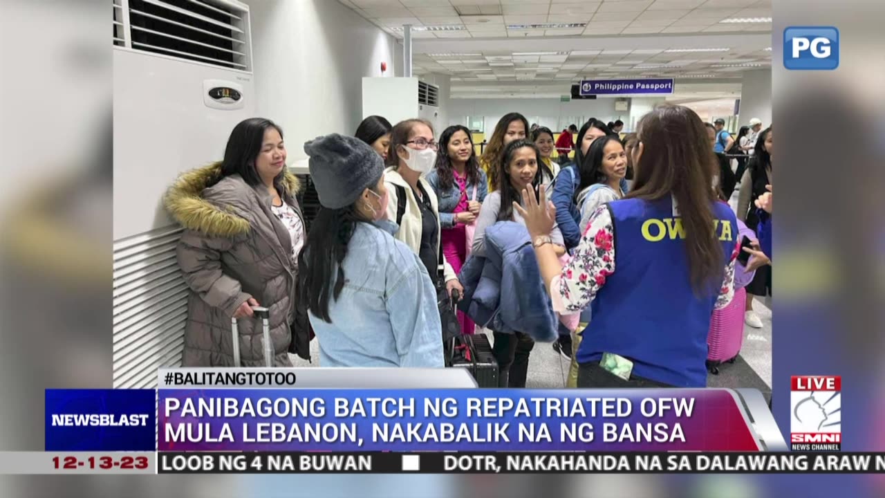 Panibagong batch ng repatriated OFW mula Lebanon, nakabalik na ng bansa