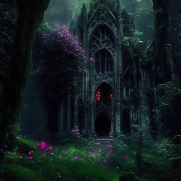 Gothic Architecture | Enchanted Forest | Mysterious | Gothic Art | Digital Art | AI Art #enchanted