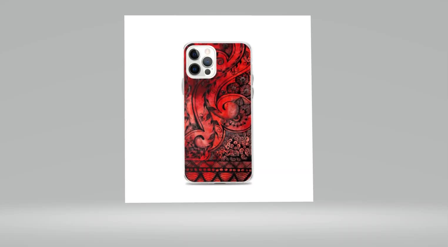 🎞️ Apple iPhone Case- Mediterranean Red (004) Design