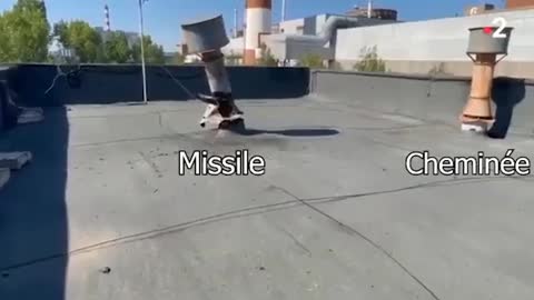 France 2 nous fait croire qu'un missile n'a pas explosé s'est planté sur le toit de la centrale