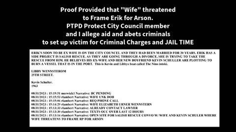 Port Townsend Police PROTECT Councilwoman Libby Wennstrom AGAIN