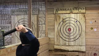 Took my kids to the Ax Throwing Company in Anchorage!