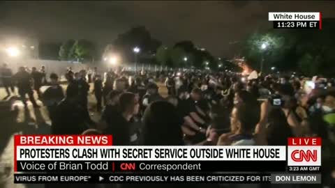 WATCH: CNN Footage of BLM and Leftist Protesters Storming the White House Barricades