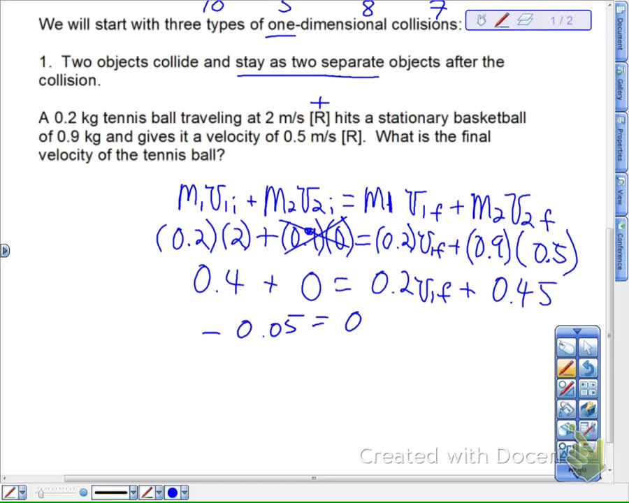 Conservation of Momentum Lesson