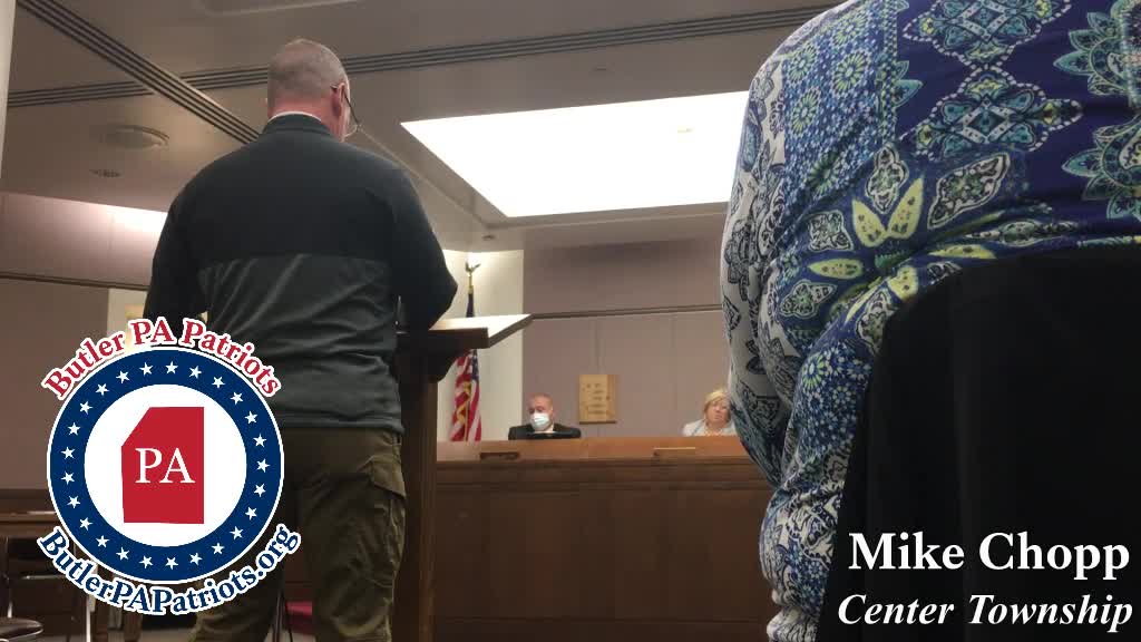 Butler County Commissioners Meeting - Public Comments Mike Chopp 102721