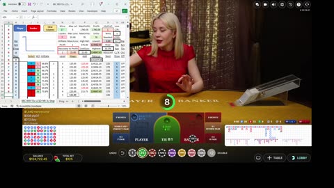 Live Baccarat - 207 units won in 50 minutes with 60.6% hit rate and 1 unit drawdown