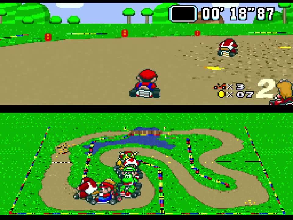 Super Mario Kart SNES Gameplay