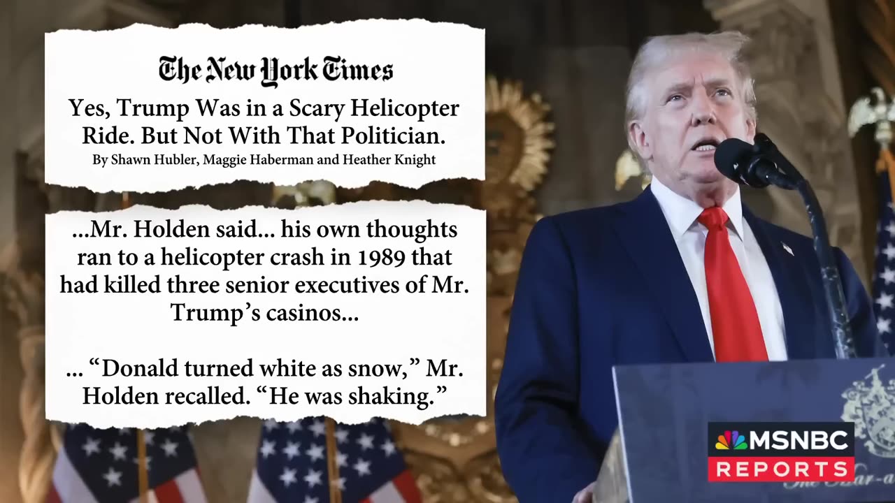 ‘Donald was really, really scared’ says Fmr. Trump Org VP on helicopter incident