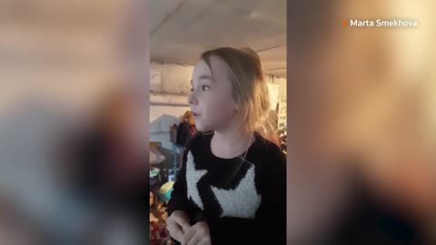 Young girl performs ‘Let it Go’ in Ukraine shelter