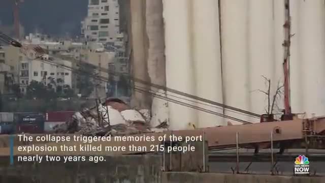 Parts Of Beirut Port Grain Silos Collapse