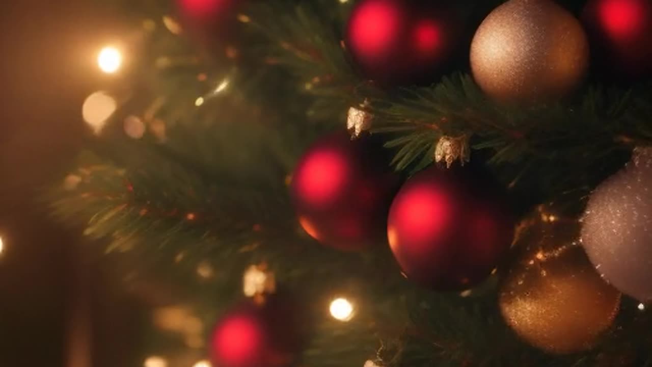 Close up of a Christmas tree.mp4