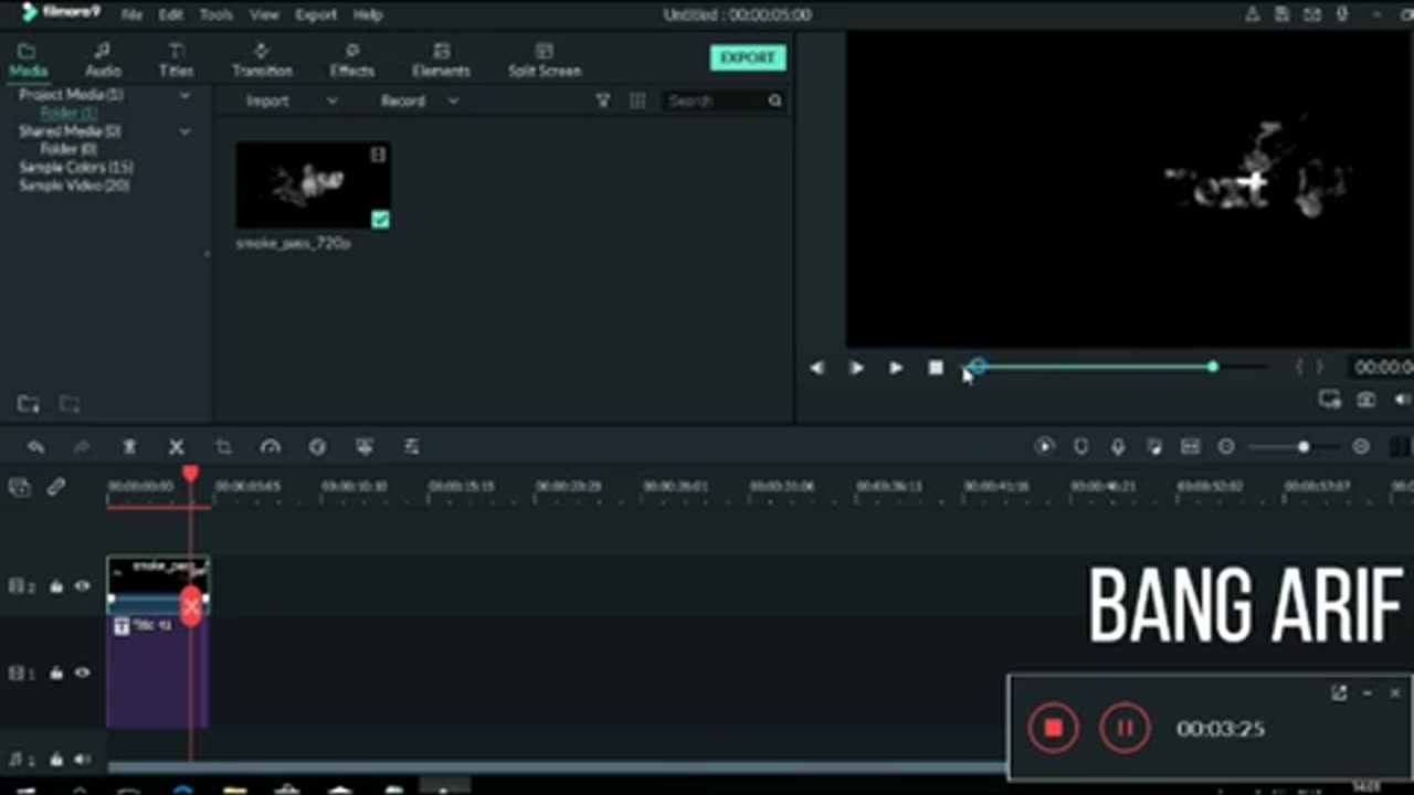 Membuat SMOKE TEXT | EFFECT | FILMORA9