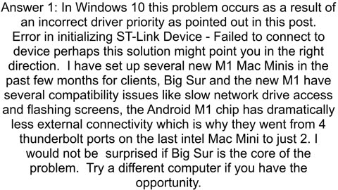 quotNo STLINK connectedquot issue with NucleoF413ZH