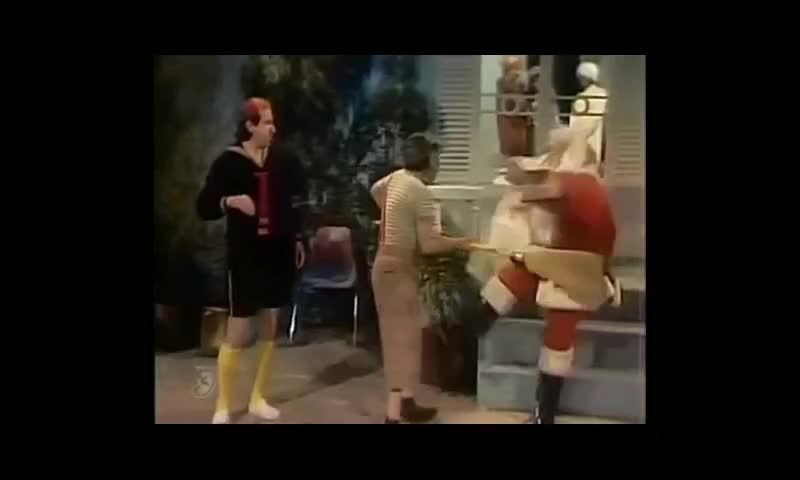 Kiko, Chavo, La Pantera Rosa y Santa Claus.