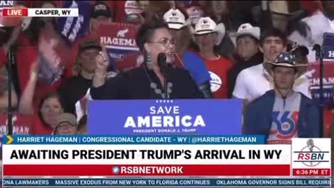 🔥 Harriet Hageman at Trump Rally in Wyoming.