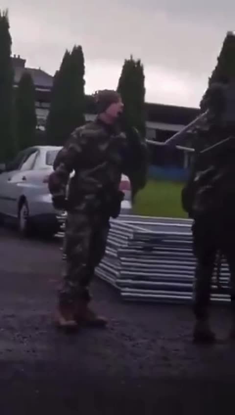 The jewed Irish authorities have started using the army to build camps for refugees