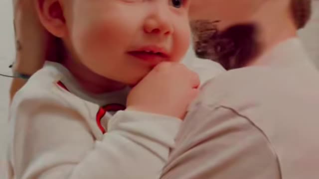 Emotional baby and daddy reunion
