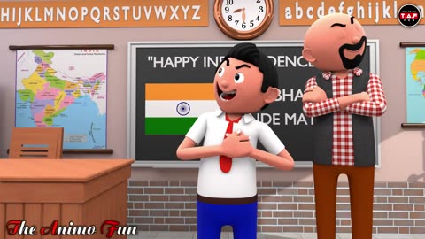 SCHOOL WALA 15TH AUGUST | Funny Comedy Video | Desi Comedy | Cartoon Comedy | The Animo Fun