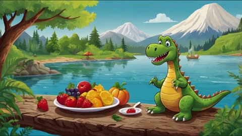 KIDS CARTOONS, KIDS POEMS, KIDS SONGS, Hungry Dinosaur New Kids Poem