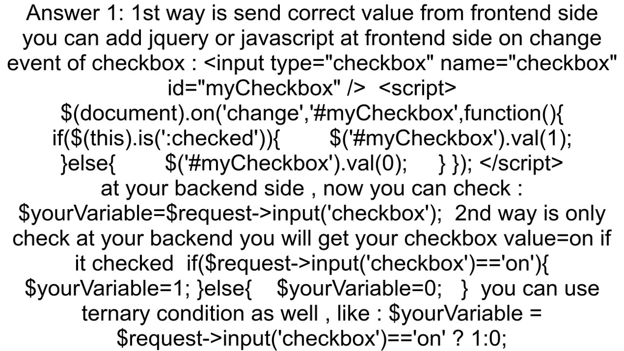 Error retrieving a checked Checkbox in Laravel as a boolean