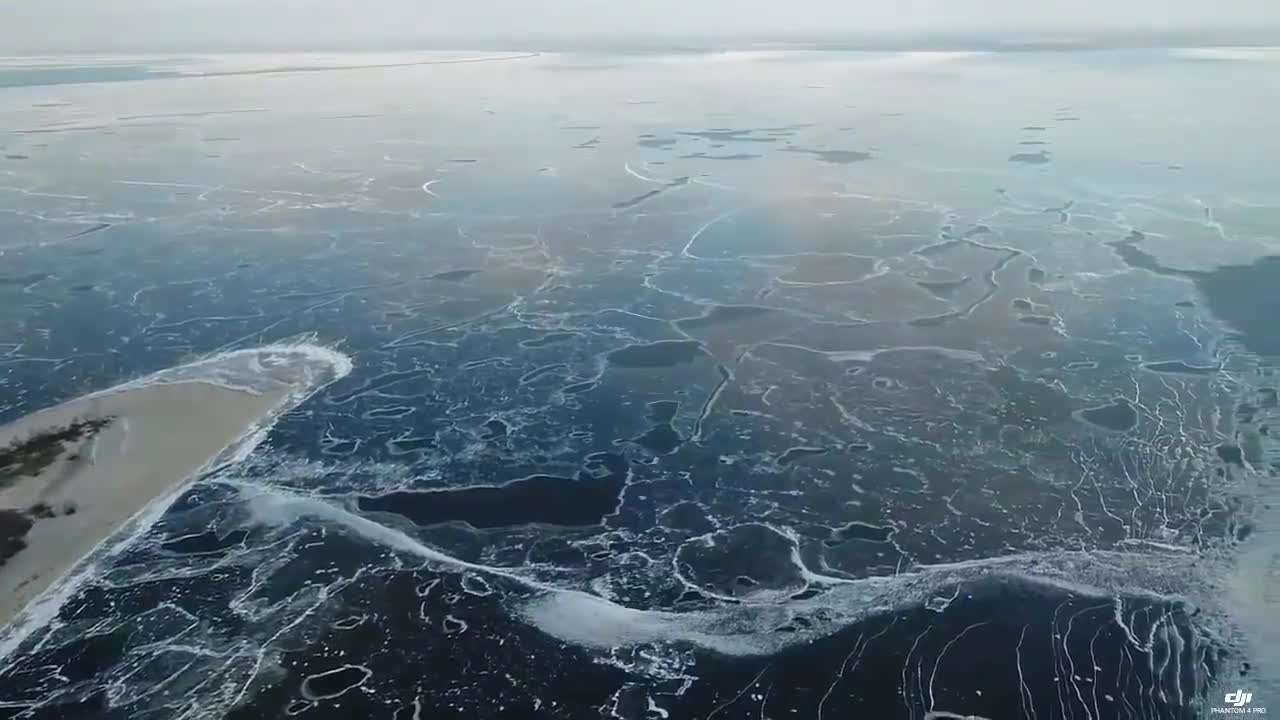 reservoir in winter