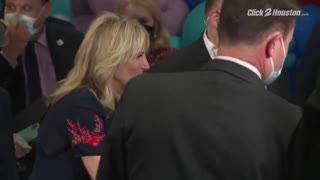 Jill Biden Shakes Peoples Hands without a Mask in Crowded Hospital