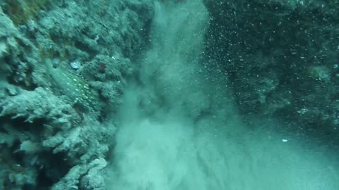 Sand falling...Sand Falls in deep blue sea