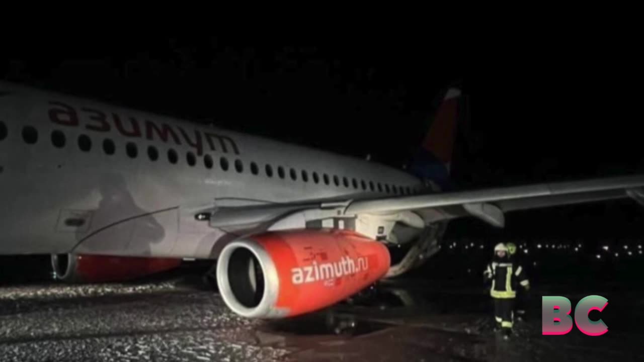 Russian plane catches fire after landing in Turkey, passengers and crew are safely evacuated