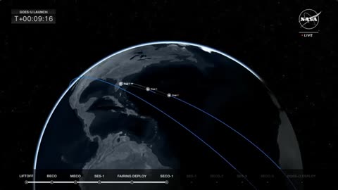 Blastoff! SpaceX Falcon Heavy launches GOES U weather satellite, nails landings