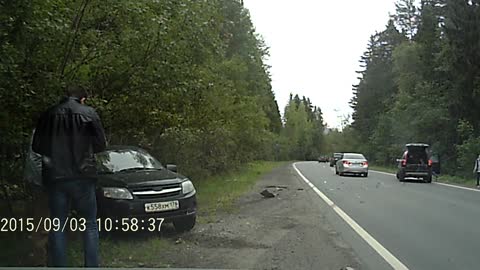 Reckless Russian Overtaking Fail