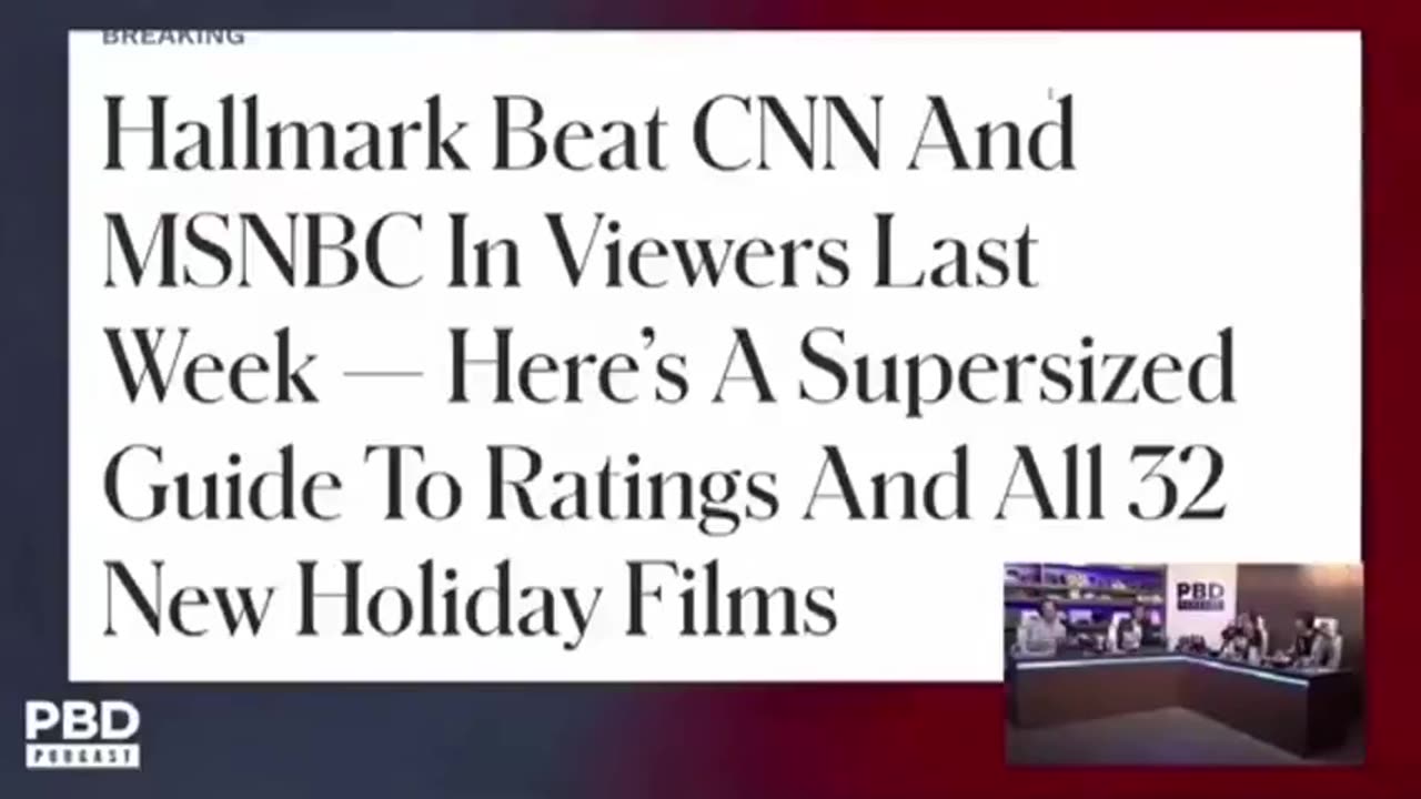 Hallmark is beating CNN and MSNBC in viewership.
