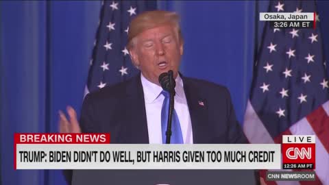 President Donald Trump remarks on Harris's performance