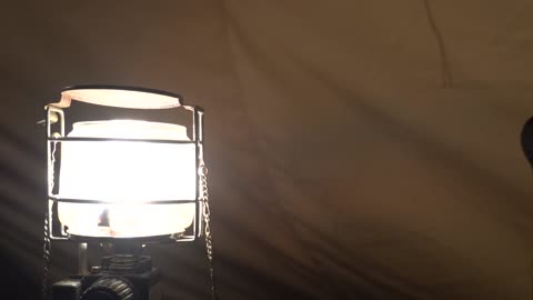 A lamp with a bright glow