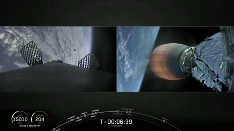 UFO (Unidentified Flying Object) sighted during SpaceX STARLINK launch