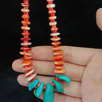 Turquoise orange spiny oyster green Ghost phantom quartz gem jewelry Natural Stone 04