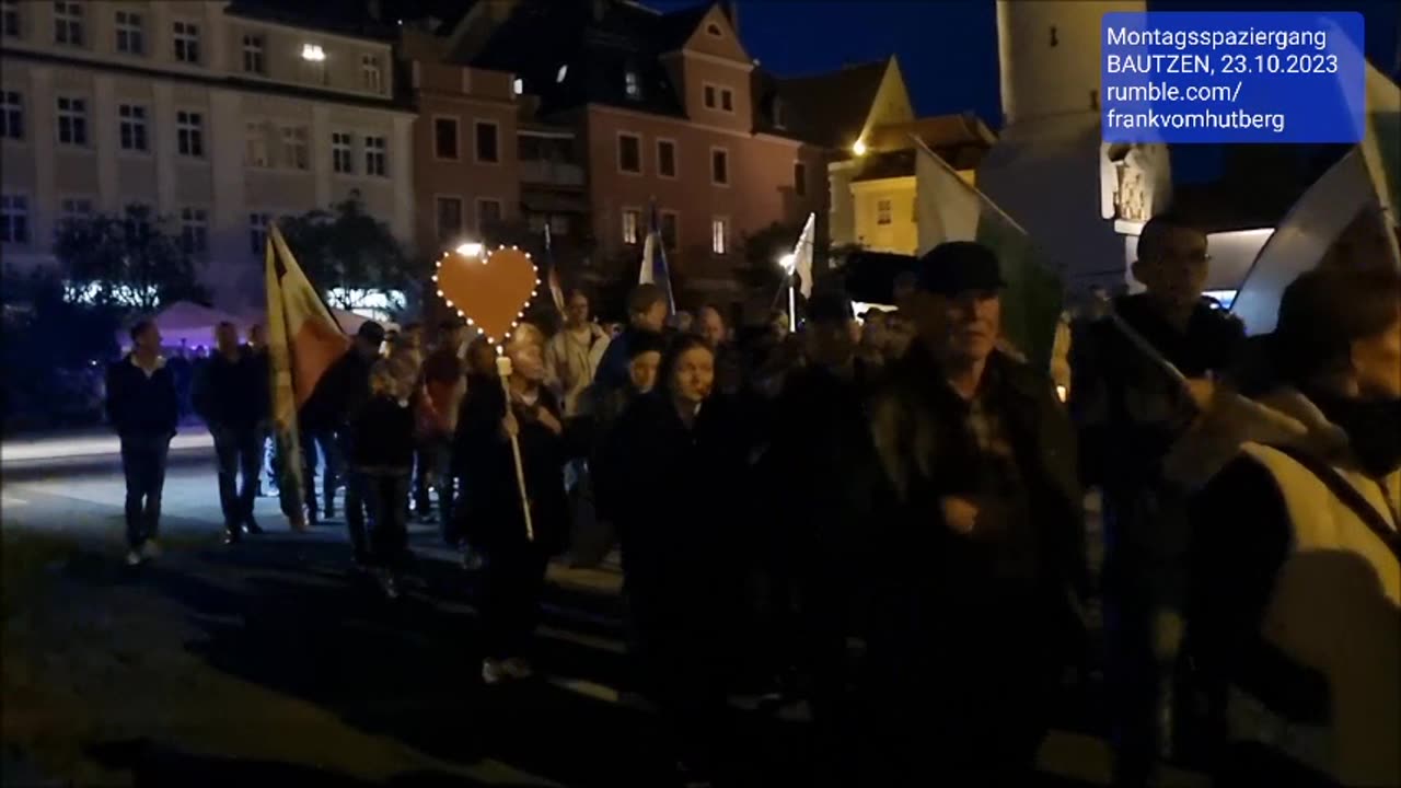 MONTAGSSPAZIERGANG + KRÄHE, Auferstanden Aus Der Asche - BAUTZEN, 23 10 2023, 141. MAHNWACHE 🕊