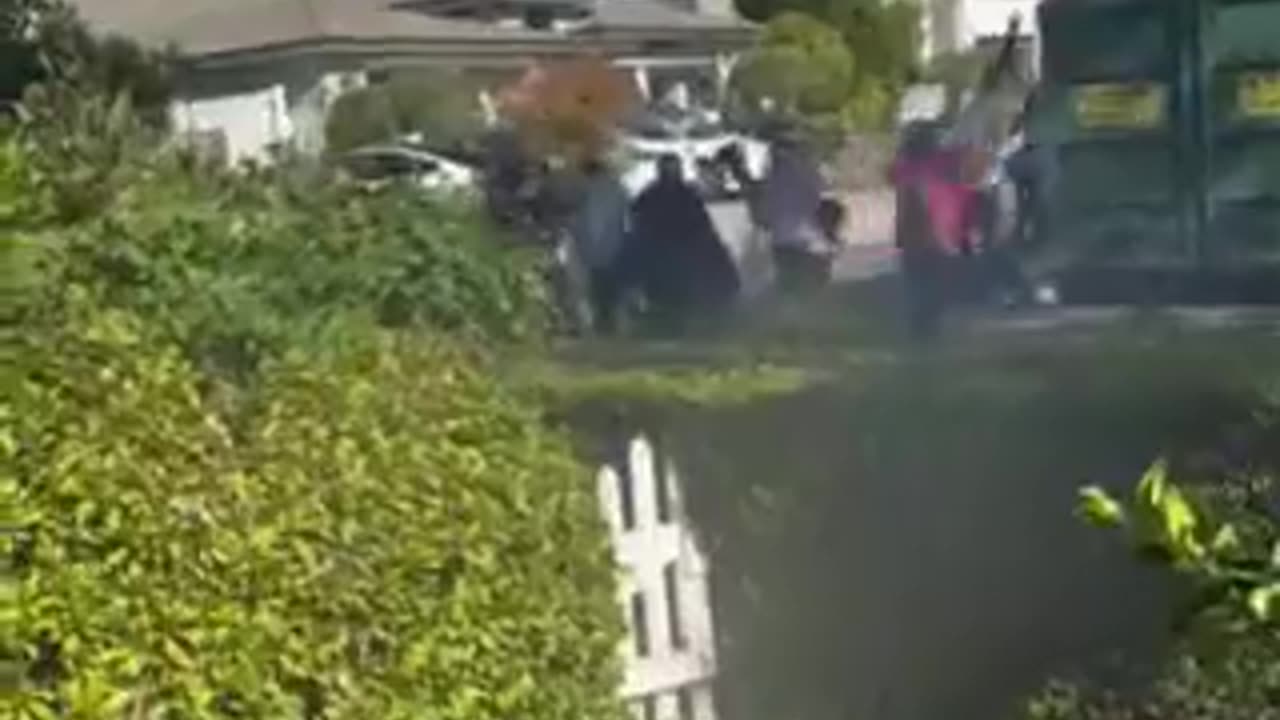 Palestinian masked protesters targeted the home of a Jewish organization President in Brentwood