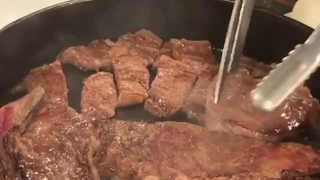 Delicious Korean beef sirloin