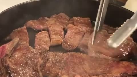 Delicious Korean beef sirloin