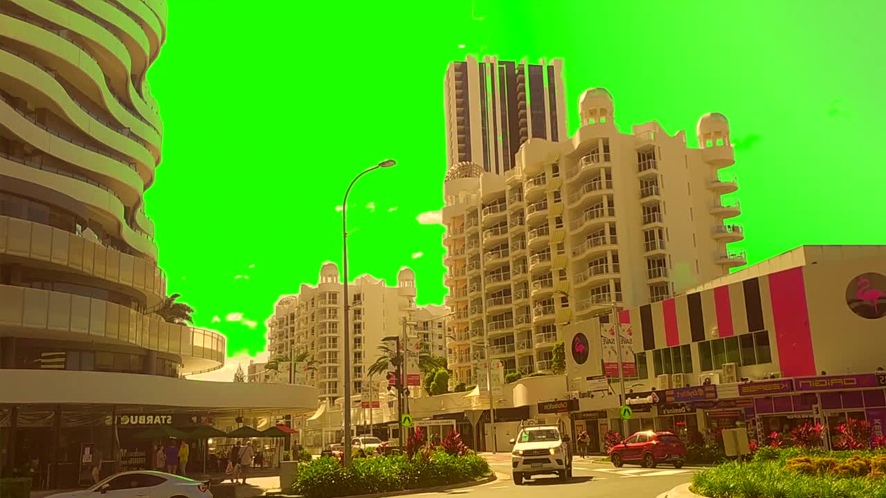 Green Screen Cityscape Broadbeach Gold Coast