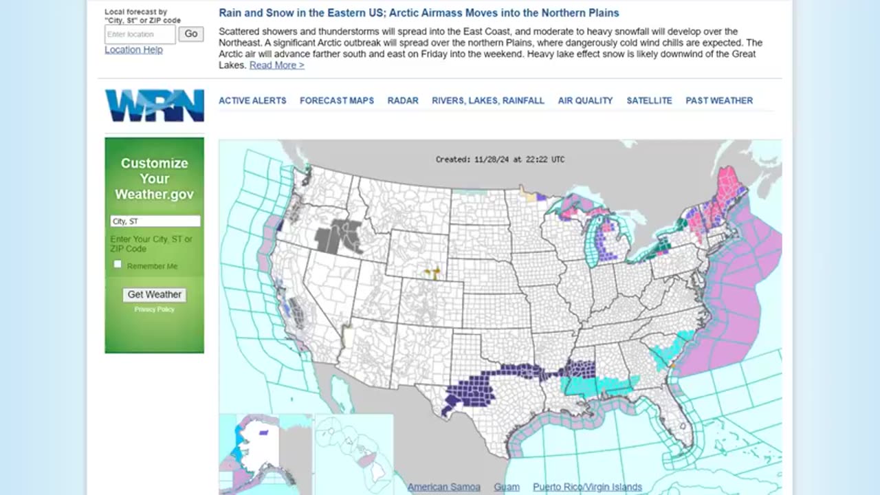 Dangerous Arctic Outbreak Threatens 230 Million As Feet Of Snow Expected To Bury NY To Michigan