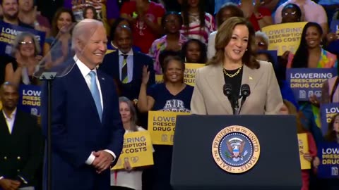 Kamala sounds drunk while introducing Joe Biden