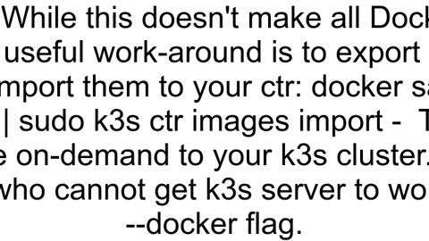 Access local docker images with k3s