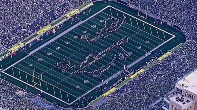 AMAZING Notre Dame Band Top Gun Performance Caught With Drone Video