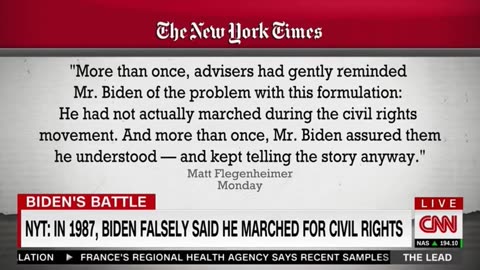 Joe Biden has lied about his involvement with the Civil Rights Movement